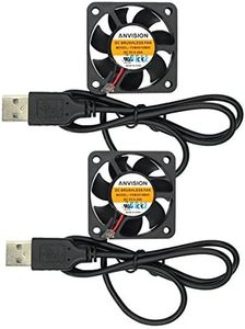 ANVISION 2-Pack 40 x 40 x 10mm 4010 Dual Ball Bearing DC 5V USB Brushless Cooling Fan