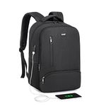 Kono Travel Laptop Backpack with USB Charging Port Water Resistant Work Business Computer Bag Schoolbag Rucksack for Women Men Casual Daypack Fits 15.6 Inch Laptop