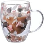 Dried Flower Double Wall Glass Cup,