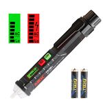 AIRIC Black Voltage Tester Pen Non Contact AC Electrical Tester with Adjustable Sensitivity, Outlet Circuit Tester, LED Flashlight, Beeper Alarm, 12V-1000V/48V-1000V & Live/Null Wire Judgment