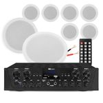 Power Dynamics PD 6.5-Inch Marine Ceiling Speakers System with PV240BT Amp, Bluetooth, USB, IPX5 Rated Weatherproof Outdoor Speaker Set for Marine, Patio and Boat Use