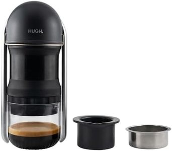 LEVERPRESSO HUGH V4 Lever Portable Espresso Maker, Double Espresso Shot with Ridgeless Portafilter Basket, Manually Operated, Perfect for Hiking & Camping (Pressurized Filter)