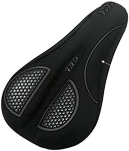 FABSPORTS Bike/Bicycle Seat Cover with Thick Soft Padded Gel & Memory Foam For Extra Comfort For Endurance And Long Rides For Cycling, Spinning Class, Exercise Bike Etc, Black