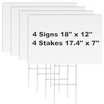 Newflager 4 Pack 18 x 12 Inches Whi