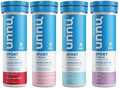 Nuun Sport: Electrolyte Drink Tablets, Box of 4 Tubes (40 servings), Juice Box Flavour Mix, Electrolyte Hydration Supplement