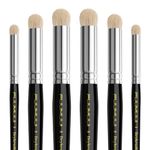 Dry Brush Miniature Painting, Fuumuui 6Pcs Model Paint Brushes Dry Brushes for Miniatures Premium Goat Hairs Domed Drybrush Set for Dry-Brushing Scale Models