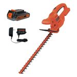 BLACK+DECKER 20V MAX Hedge Trimmer, Cordless, 18 inch Blade, Reduced Vibration, Battery and Charger Included (LHT218C1)