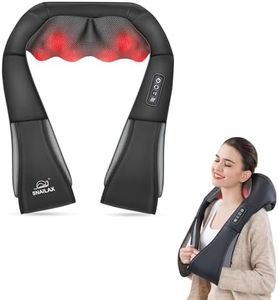 Snailax Massager with Heat Function, Shiatsu Neck Massager for Shoulder, Neck, Back, Electric 4D Rotation Massager at Home Office, Gifts for Men, Women