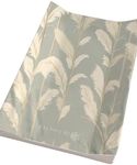 Ralphie Bear Baby Changing Mat, Premium Anti-Roll, Raised Edge Wedge, Dusky Blue Neutral Pampas Leaf Print, 70x45cm