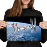 Destination Vinyl Posters A4 - International Space Station Earth Art Print 29.7 X 21 cm 280gsm satin gloss photo paper #21720