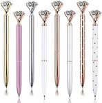 Jowneel Glitter Cute Ballpoint Pens,8Pcs Metal Retractable Pen,Diamond Ballpoint Pen Black Ink Retractable Crystal Jewel PensGlitter Rose Gold Click Ball Pens,Gift Pens,Cute Pens Office Supply,Multi