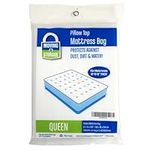 Moving & Storage - Premium Extra Thick 2 MIL Queen Size (62" x 18" x 100") Clear Plastic Mattress Storage Bag - Dust and Waterproof Cover for Heavy Duty Protection and Easy Transport