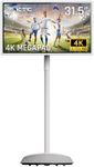 KTC 32" 4K Smart Portable Monitor MEGAPAD, Google EDLA Certified, UHD Touchscreen on Wheels, Speaker & Camera, 16G+256G Storage, Built-in Battery, Full Swivel Rotation, Remote Control, A32Q7 MAX