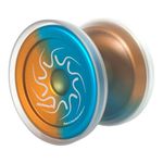 Nine Dragons YoYo (Aqua Orange Fade with Clear CAPS)