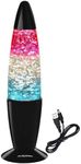 Playlearn 13.5” Glitter Lamp - USB - Glass - Glitter Lamp Night Light - Motion Lamp