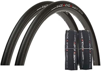 Panaracer Clincher Tires [700 x 25C] Race A Evo 4 F725-RCA-B4-2P Black/Black (for Road Bike, Cross Bike, Road Racing, Touring, Long Ride), Simple Packaging, Set of 2