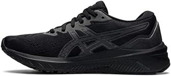 ASICS Women's GT-1000 11 Running Shoes, 10.5, Black/Black
