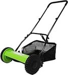 Hand Push Lawnmower - Manual Lawn-Mower With 30cm Cutting Width, 16L Grass Box, 4 Cutting Height Levels - Walk-Behind Lawn Mower For Small Gardens (30 cm Cutting Width)