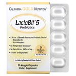 California Gold Nutrition, LactoBif Probiotics, 5 Billion CFU, 60 Veggie Caps