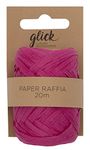 20M Hot Pink Paper Raffia Ribbon, Hot Pink Paper Raffia Ribbon for Gift Wrapping, Arts and Crafts Hot Pink Paper Raffia Ribbon