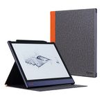 Ayotu Case for Onyx BOOX Note Air 1/Note Air 2/Air 2 Plus 10.3'' Paper Tablet, Auto Sleep/Wake, Durable Fabric Folio Cover with Foldable Stand, Orange & Grey (NOT Fit BOOX Note Air 3C)