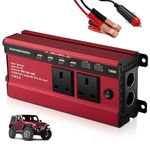 1500W Power Inverter, 12V to 240V Car Power Inverter, AC Car Converter with 3.1A 4 USB 2 AC Sockets Dual Car Adapter, for Travel Camping RV