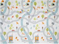 Nuby Foldable Reversible Play Mat - Easy Clean | Reversible | Waterproof | Suitable from Birth | 147 x 195 cm (Road)