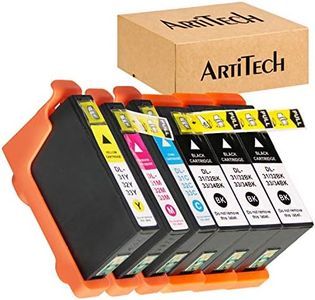 V525W Ink Cartridges Compatible for Dell Series 31 32 33 34 Ink Cartridges Work for Dell V525W, V725W Printers All-in-One Wireless Inkjet Printer 6 Pack (3 Black, 1 Cyan, 1 Magenta, 1 Yellow)