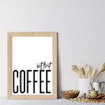 Little Angels Jamboree But First Coffee A4 Size Print Wall Art Poster Funny Humour Home Pictures Modern Minimal (UNFRAMED)