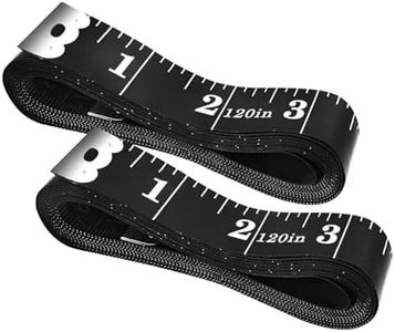 GDMINLO 2 Pack Sewing Tape Measure120Inch/300cmDouble-Scale Soft Tape Measuring Body Weight Loss Medical Body Measurement Sewing Tailor Cloth Ruler Dressmaker Flexible Ruler Tape Measure (Black)