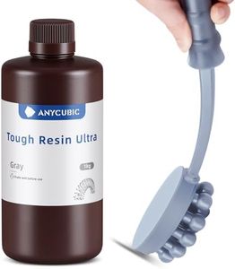ANYCUBIC Ultra Tough Résine Pour Imprimante 3D, Ultra-Résistant, Résistance Durable aux Chocs, Flexibilité Exceptionnelle, Faible Odeur, Compatible avec Impressions 3D Résine LCD/DLP (Gris, 1000g)