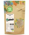 Wholefood Earth Organic Quinoa Grain – 1 kg | Raw | GMO Free | Vegan | High Fibre | Certified Organic