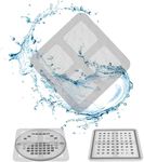 Grishva 10 Pcs Disposable Shower Drain Mesh Cover | Self Adhesive Hair Catcher Sticker Jali for Bathroom, Bathtub, Sink, Wash Basin