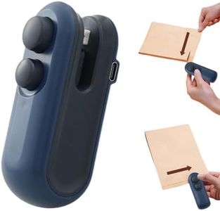 Mini Bag Sealer and Cutter Mini Bag Sealer,2026 Handheld TYPE-C Rechargeable Bag Sealer for Sealing and Cutting,Portable Chip Bag Sealer for Chips Snacks Plastic Bags Fresh Storage (Blue)