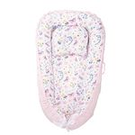 Haus and Kinder Baby Sleeping Bag |Cotton Bedding Set for Infants and New Born Baby | Carry Nest and Portable Bassinet for 0-24 Months | Sleeping Pod Bed (Butterfly Garden)