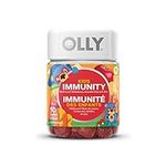 OLLY Kids Immunity Gummy Supplement with Wellmune, Aceorola Cherry, Vitamin C and Zinc Cherry Berry Flavour to boost immunity 25 day supply 50 gummies