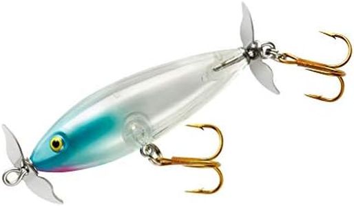 Cotton Cordell Crazy Shad Spinning Topwater Fishing Lure, Freshwater Fishing Gear and Accessories, 3", 3/8 oz, Clear Blue Nose