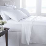 Comfy Nights 400 Thread Count Sateen Egyptian Cotton Fitted Sheets Or Pillow Pair (White, Super King)