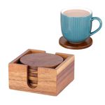 Wood Coasters With Holders