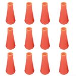 Game Practice Broadheads Points, 12pcs Soft Rubber, Arrow Head Target Tips (Orange)