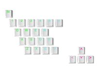 Ranked Rubber Keycap Set | Double Shot Translucent | OEM Profile for Mechanical Gaming Keyboard (White, 23 Keys)