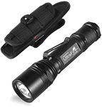 UltraFire WF-506B Handheld Flashlight 1000 Lumen Super Brigh LED 5 Light Modes with Nylon Flashlight Holder Duty Belt Holster