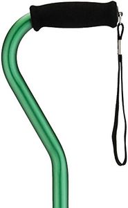 NOVA Medical Products Designer Cane with Offset Handle, Green