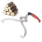 GAESHOW Log Tongs, Log Carrier, Log Lifting Hook, Heavy Duty Grapple Timber Claw, Non Slip Grip Logging Grabber Tool for Garden Wood Handling Dragging Carrying, 12 In/30cm