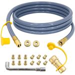 5249 Propane to Natural Gas Conversion Kit, Compatible with Black-Stone 28" & 36" Griddles, Rangetop Combo, Tailgater & Single Burner Rec Stove - 10FT Hose and 3/8 in Quick Connect Fitting