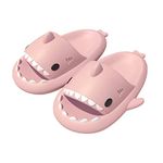 MoneRffi Shark Slides for Women Men, Cloud Slides Novelty Shark Slippers, Non-Slip Pillow Slides Slippers Sandals, Cute Shark Sliders Beach Pool Shower Shoes