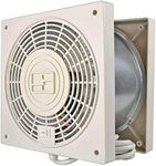 Suncourt TW408 ThruWall Room to Room Transfer Fan, Quiet 2-Speed Wall Mounted Plug-in Fan with 10 Foot Power Cord and Installation Kit