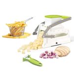 Starfrit Pro Fry Cutter & Cuber - 3-in-1 - Homemade French Fries - Slices, Dices, Cubes Potatoes & Vegetables | 2-in-1 Fruit and Vegetable Peeler Included