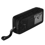 CM Travel Cable Organizer Case Bag Portable Computer Accessories Zipper Mesh Pouch Bag for Holding Laptop Mouse, Power Bank, USB, Adapter, Charger, Cellphone and Cosmetics (Case Bag ONLY)