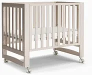 MAMAZING EvoNest Baby Crib, 6 in 1 Convertible Mini Crib with Wheels, 100% New Zealand Pinewood Growing Bed, 4 Adjustable Mattress Heights